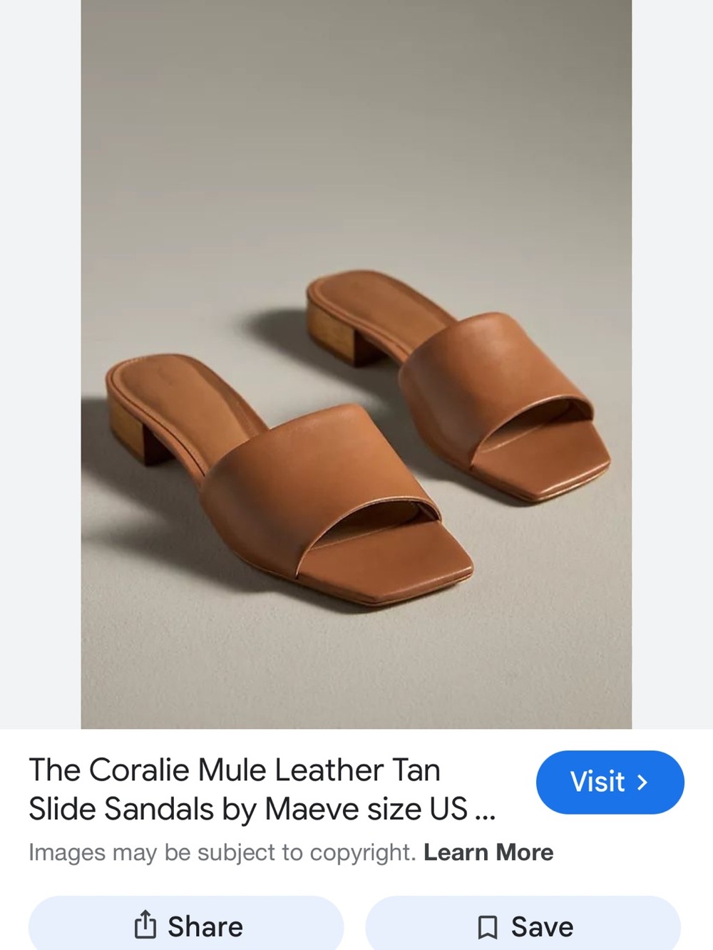 Maeve Coralie Mule in Cognac
